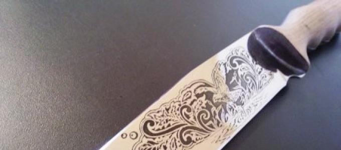 Metal etching Patterns for engraving on knives