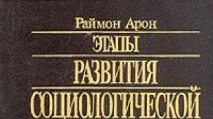 Aron Raymond: sociological teaching Aron sociology